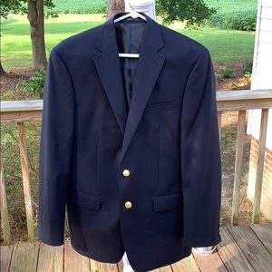 Chaps Blazer Gold Colored Buttons 38R Wool/Poly